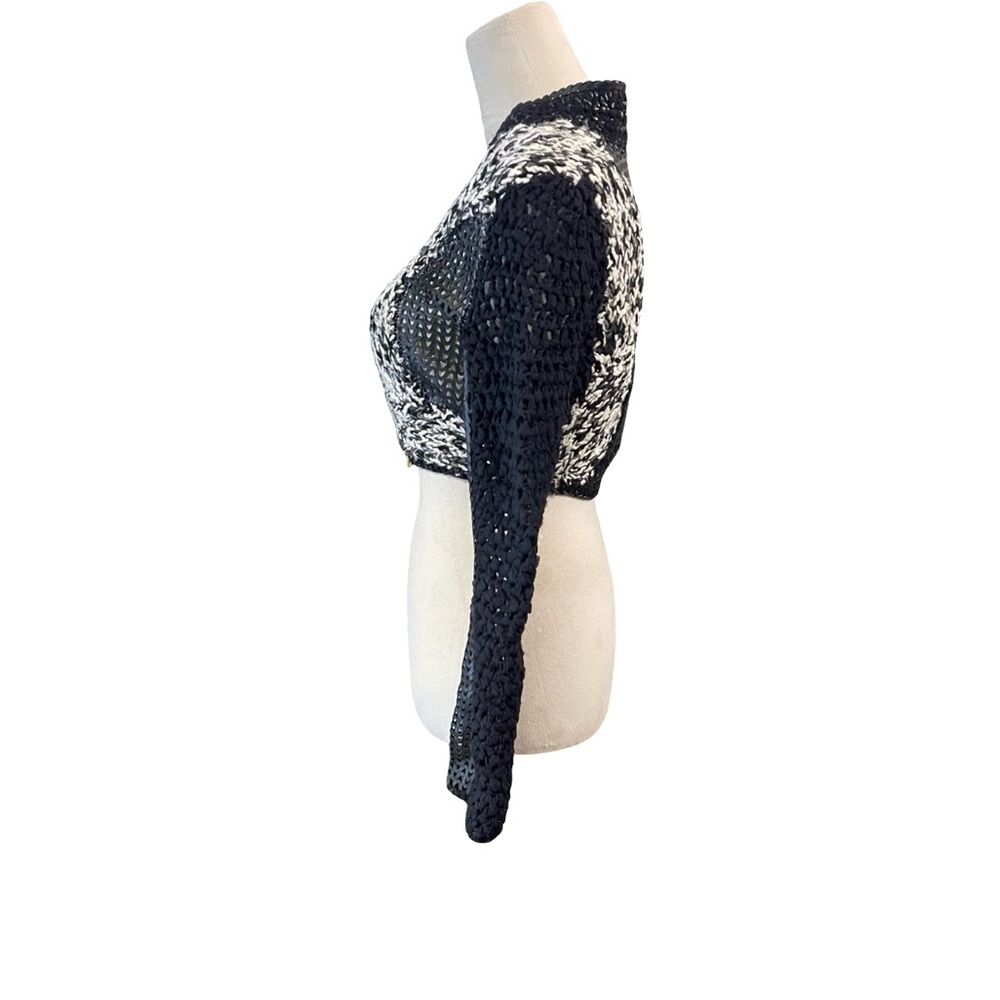 Versace Leather Knit-Crop Jacket - Picture 5 of 11